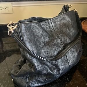 Coach black leather purse.